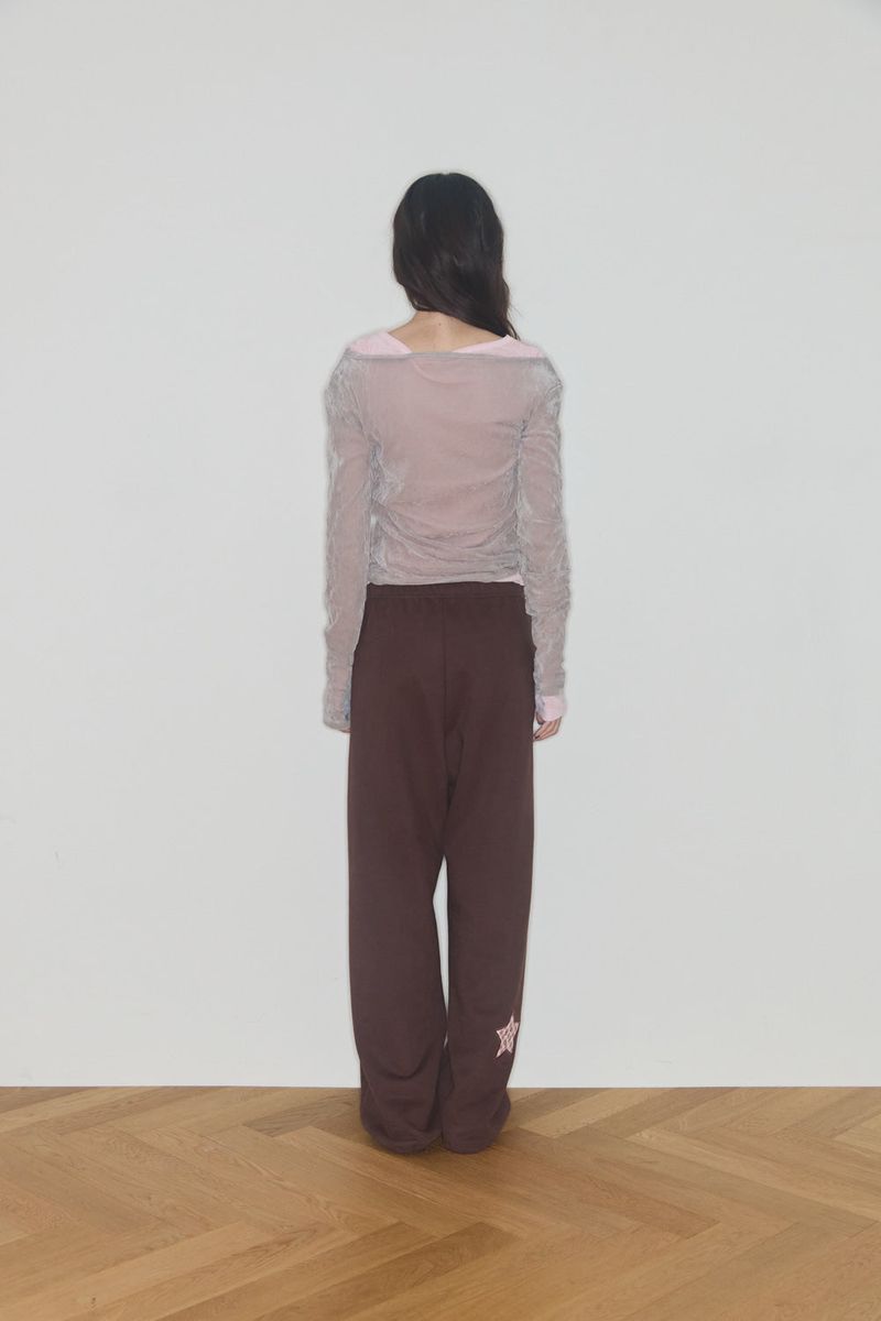 SHERRY RIBBON VELVET TOP (GREY)