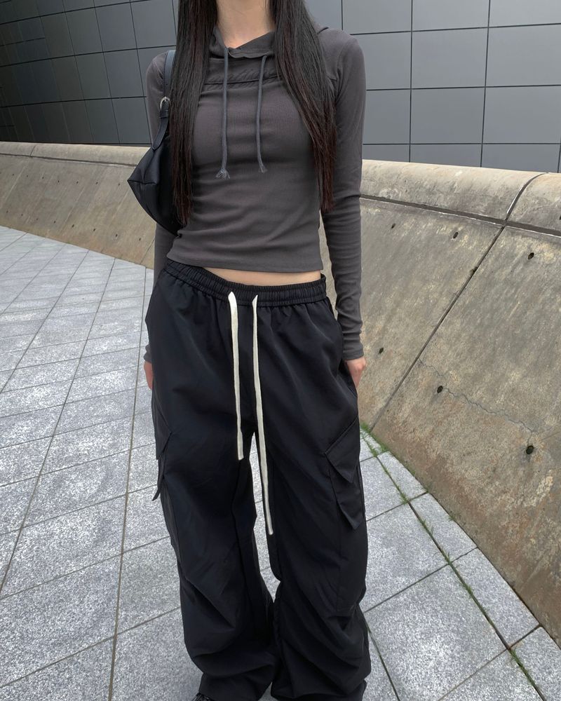 Nylon parachute pants