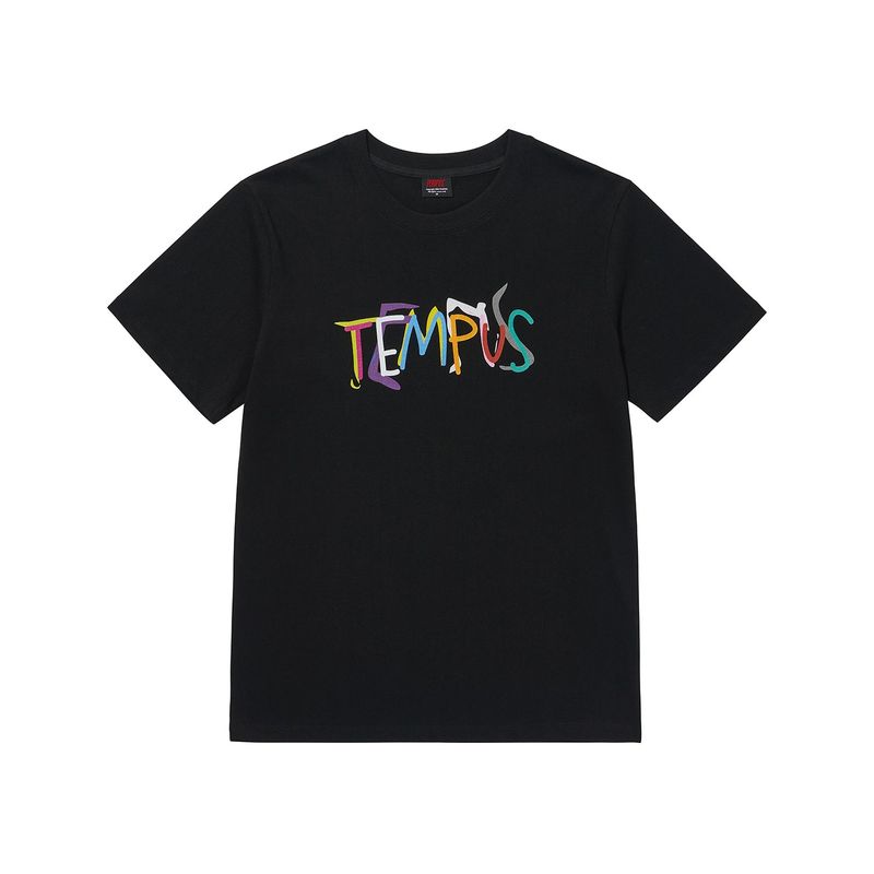 TEMPUSSTUDIO（テンプススタジオ）の「COLORFUL BIG LOGO T-SHIRTS [BLACK]（Tops）」
