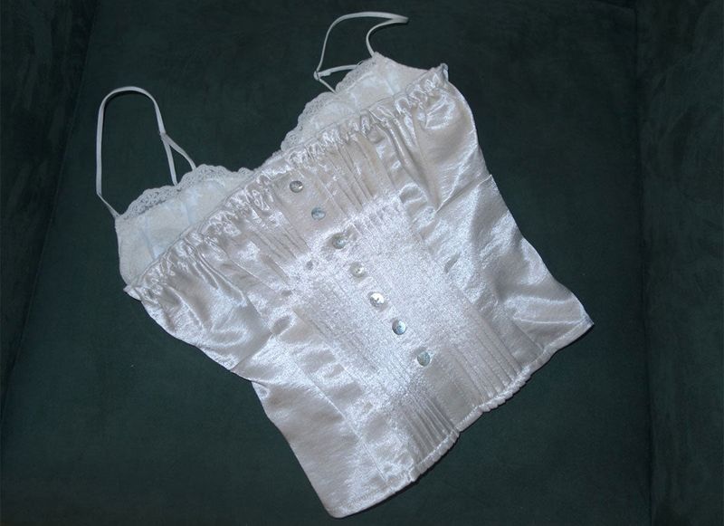 pearl corset top