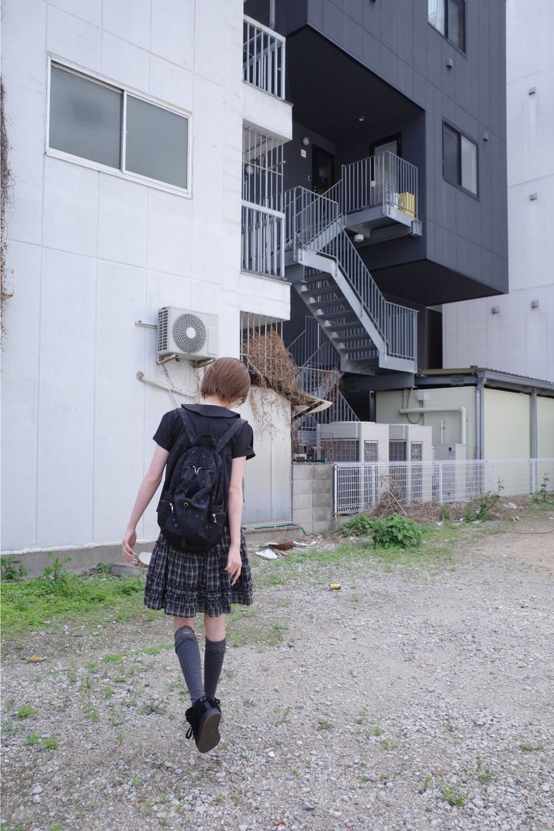 チューチェックフリルミディスカート