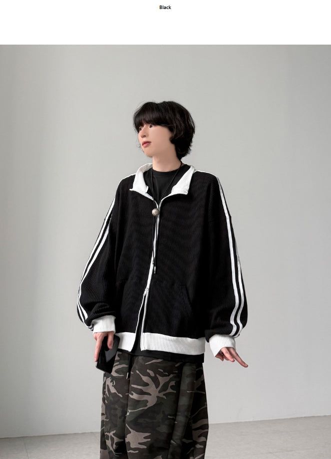 Keria Waffle Track Zip-up