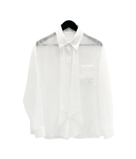 Lucy Tie See-Through Blouse