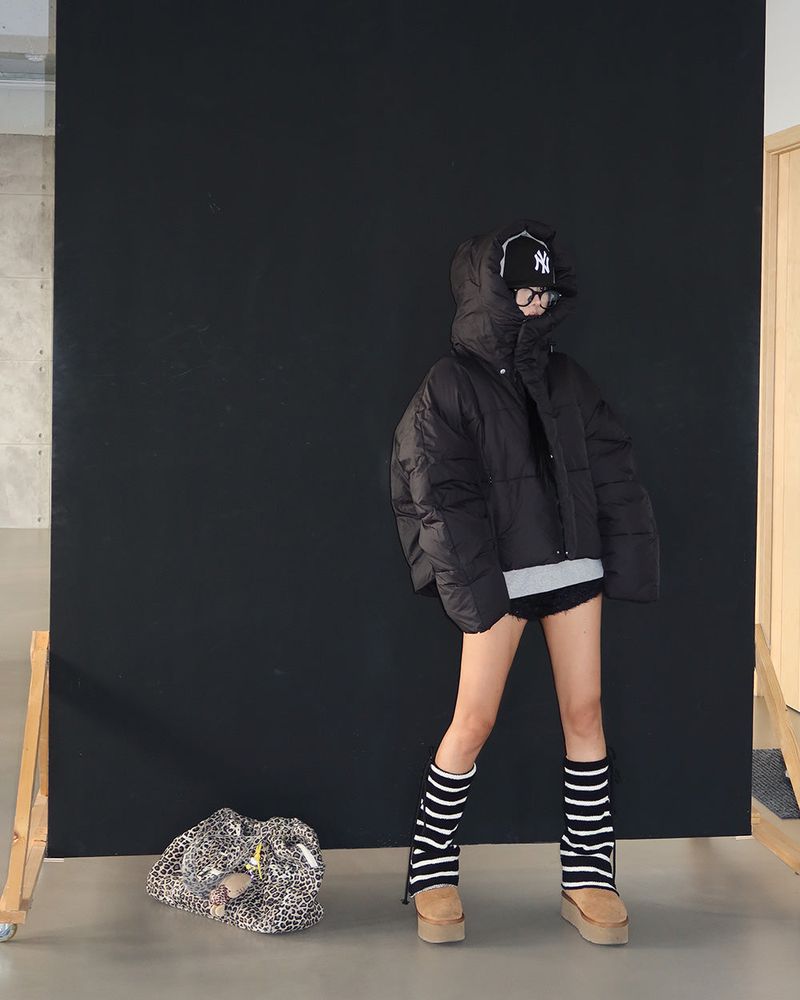 woolen fur shorts