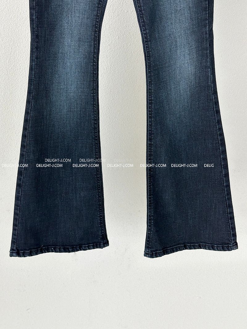 blue dark blue bootcut jeans
