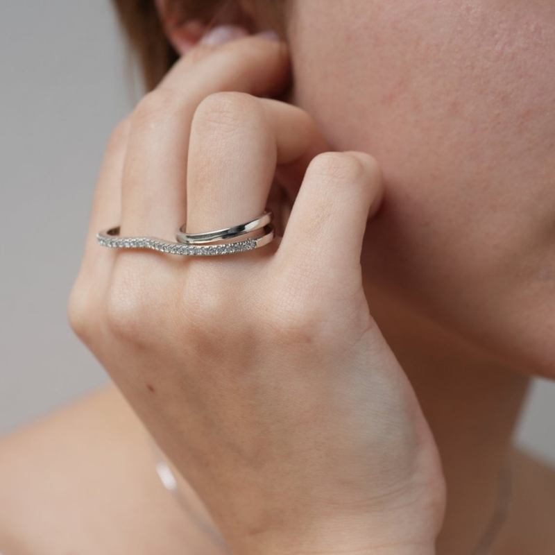 heart hoop ring