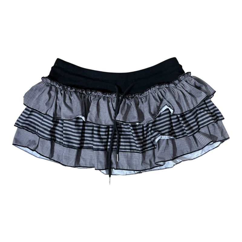 Stripe firll cancan skirt