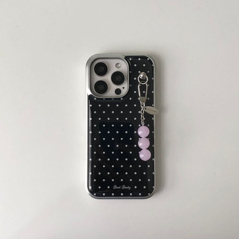 dot silver bumper case [black]