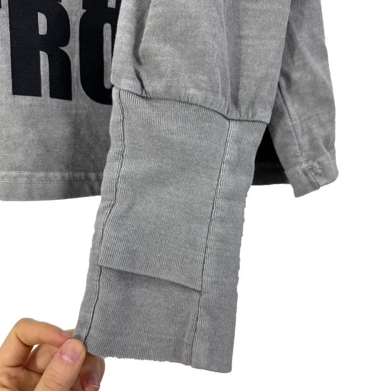 destroy hand hooded long sleeve
