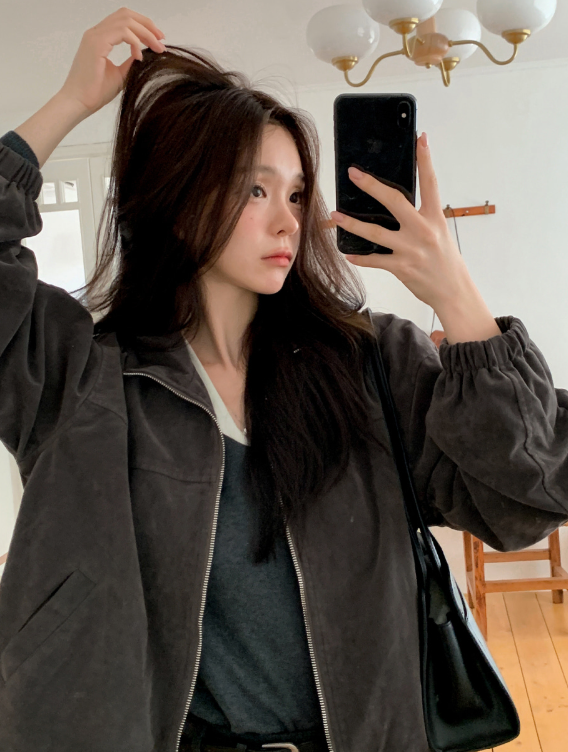 #TK Suede Zip-up Blouson (3color)