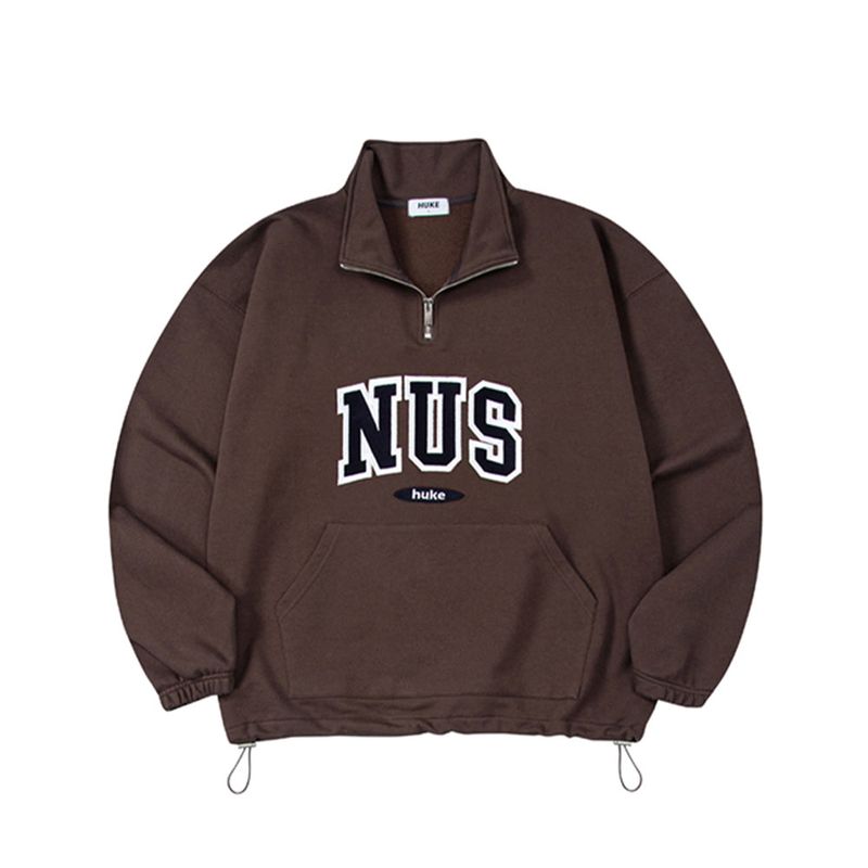 HUKE（フック）の「Huke x Nus. ハーフジップアップ（GREY）（トップス）」