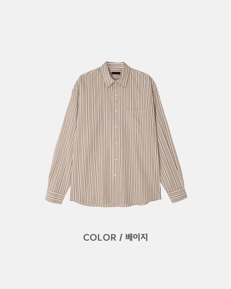 Linear Stripe Over Shirt