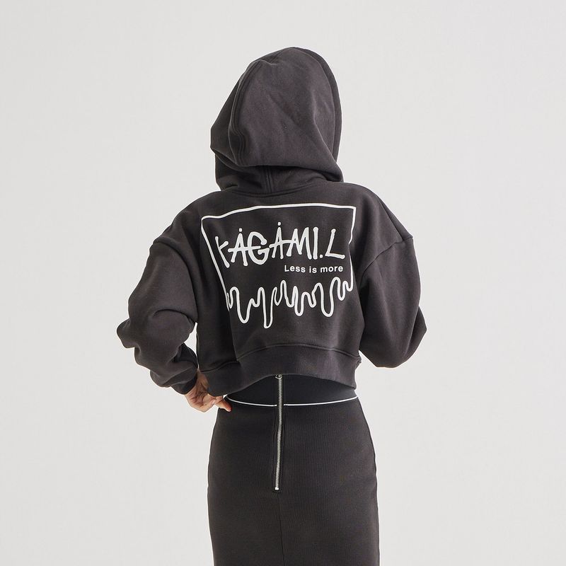 Spill Logo Hoodie Zip up Black