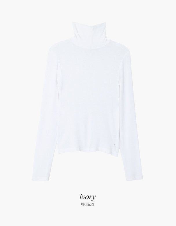 Basic Slim Fit Turtleneck T-shirt (5color)