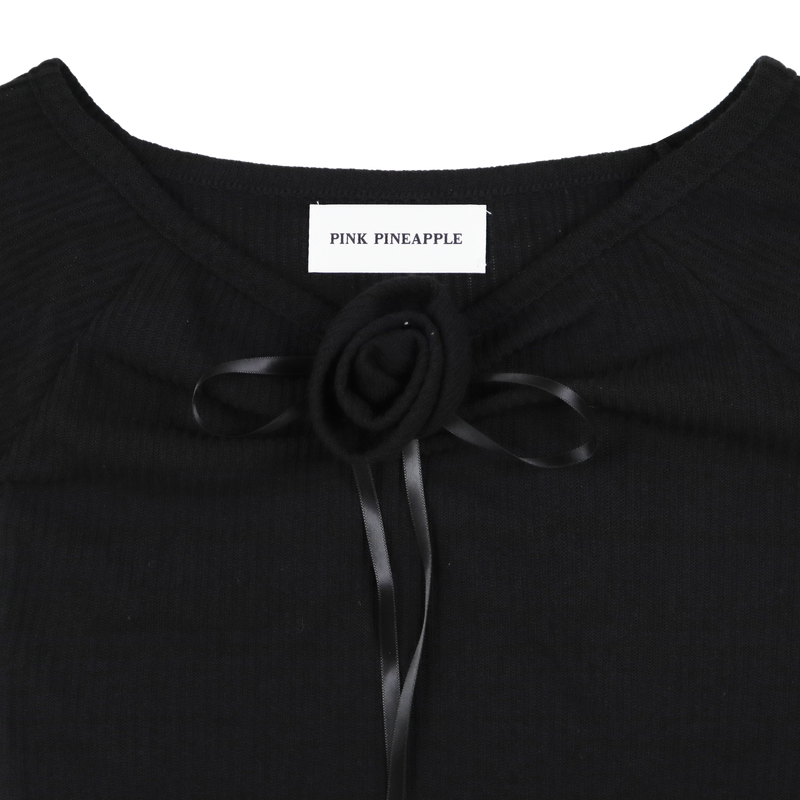 ROSETTE SHIRRING TOP (2 COLORS)