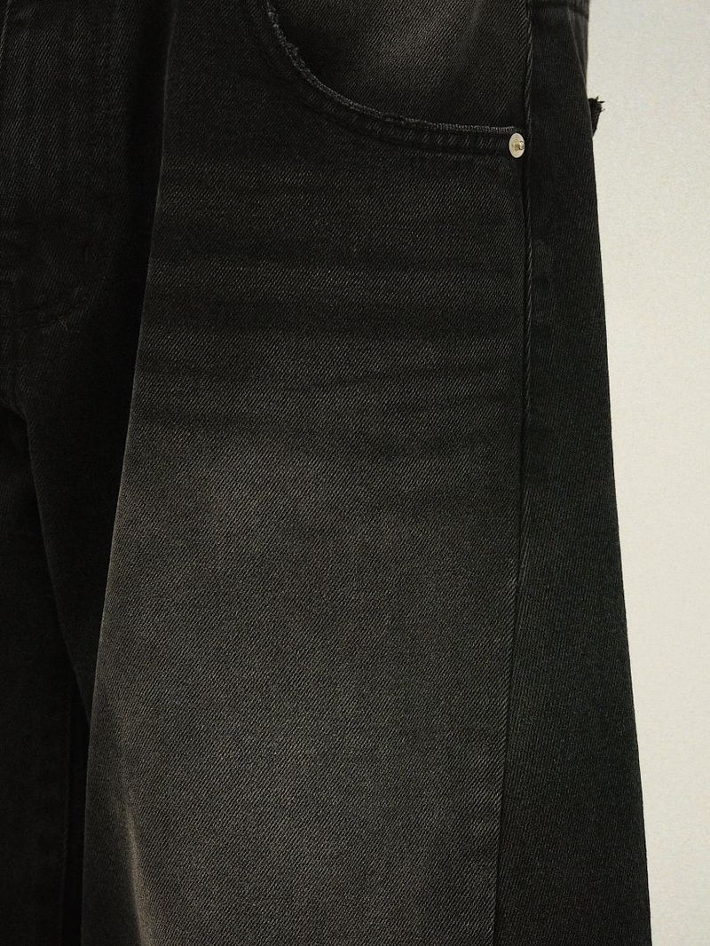MA DAY Straight Curved Denim Pants