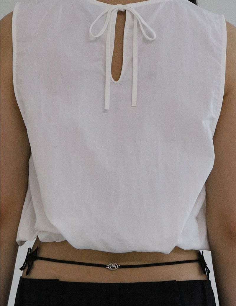 [MADE] Capsule02 Needle Work Ribbon Belt Strap _  Black