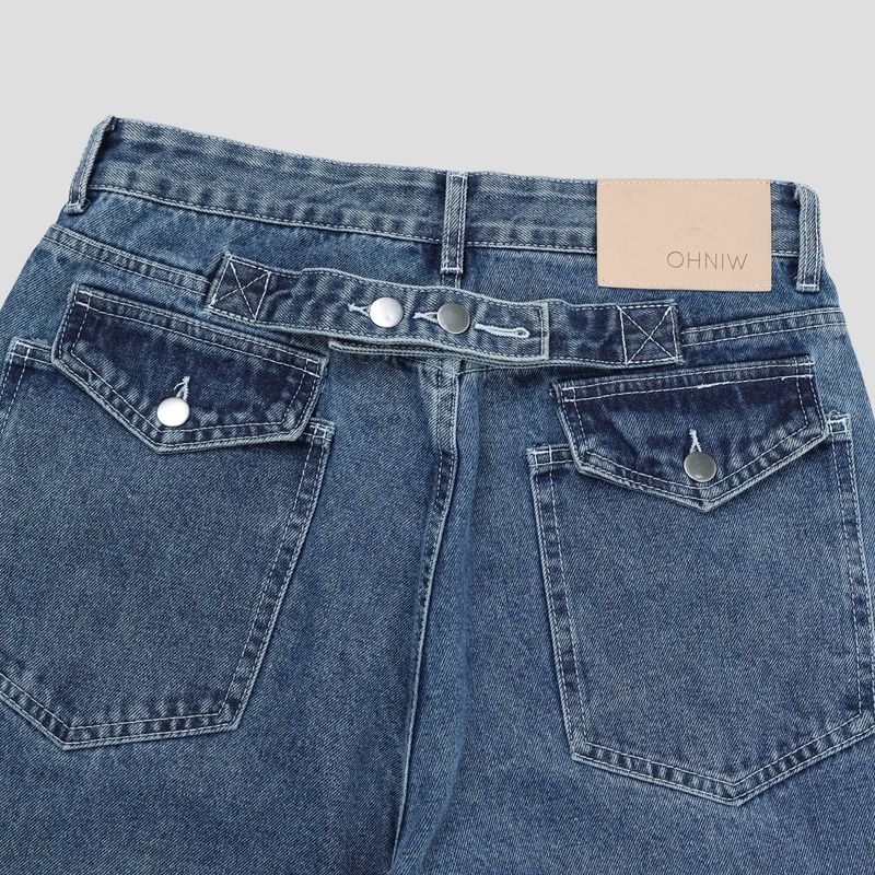 シンチバックバルーンデニムパンツ