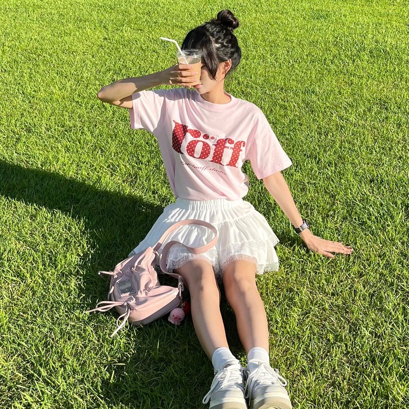 RÖFF TYPE PLAY DOT T-SHIRT [BERRY MILK]