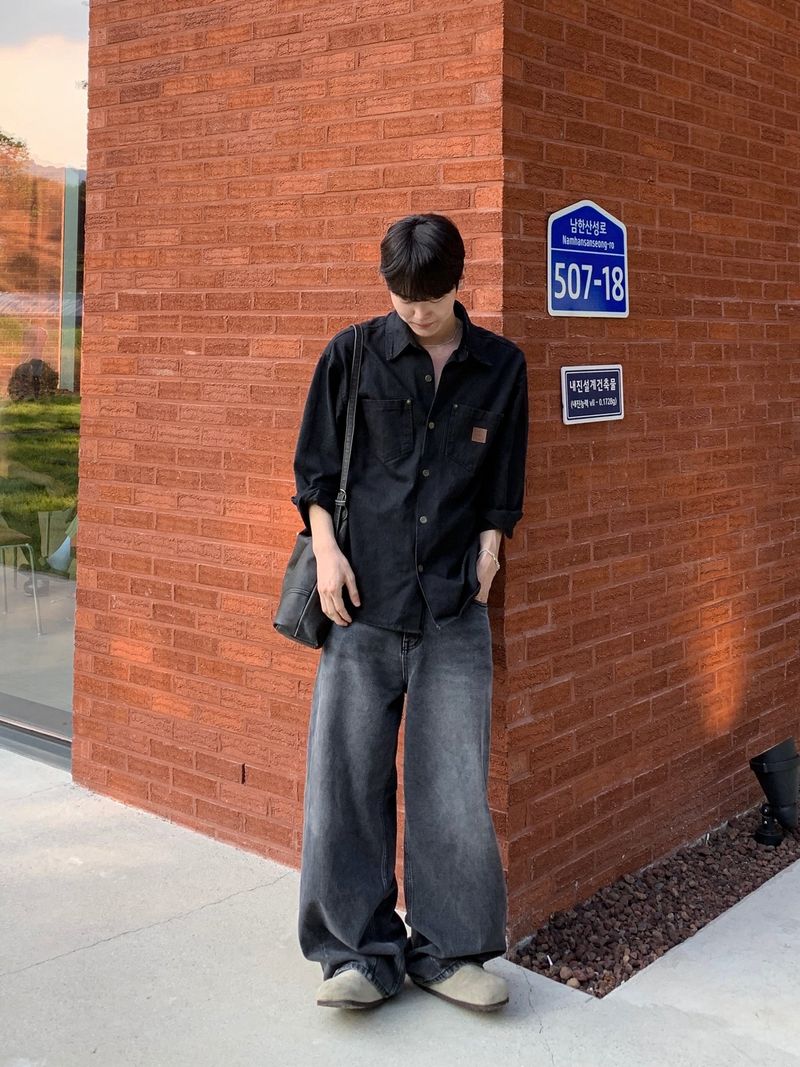 MR Dat long wide Denim