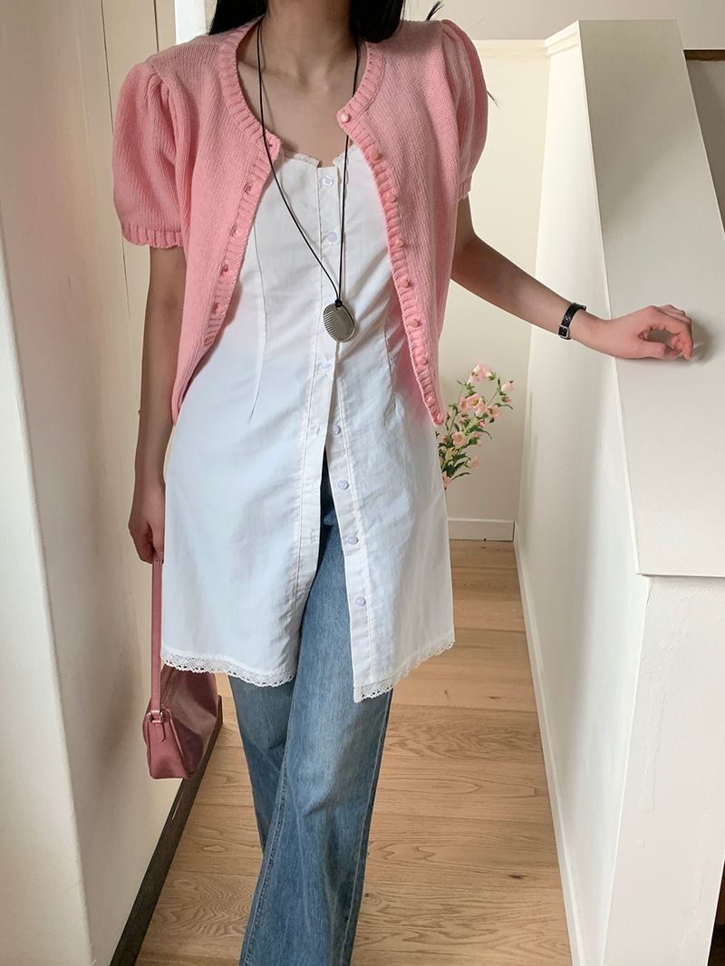 [MADE] Rendez Cashmere Puff Cardigan