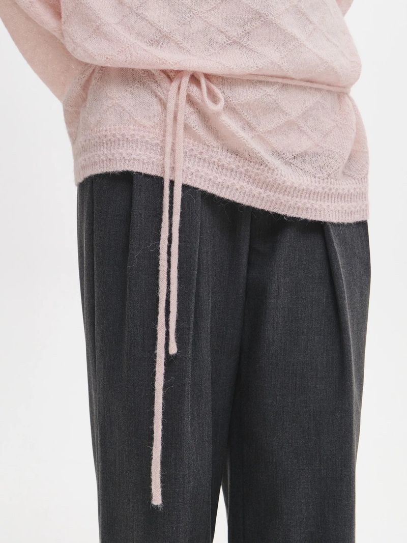 HAIRY DIA SHEER KNIT PULLOVER