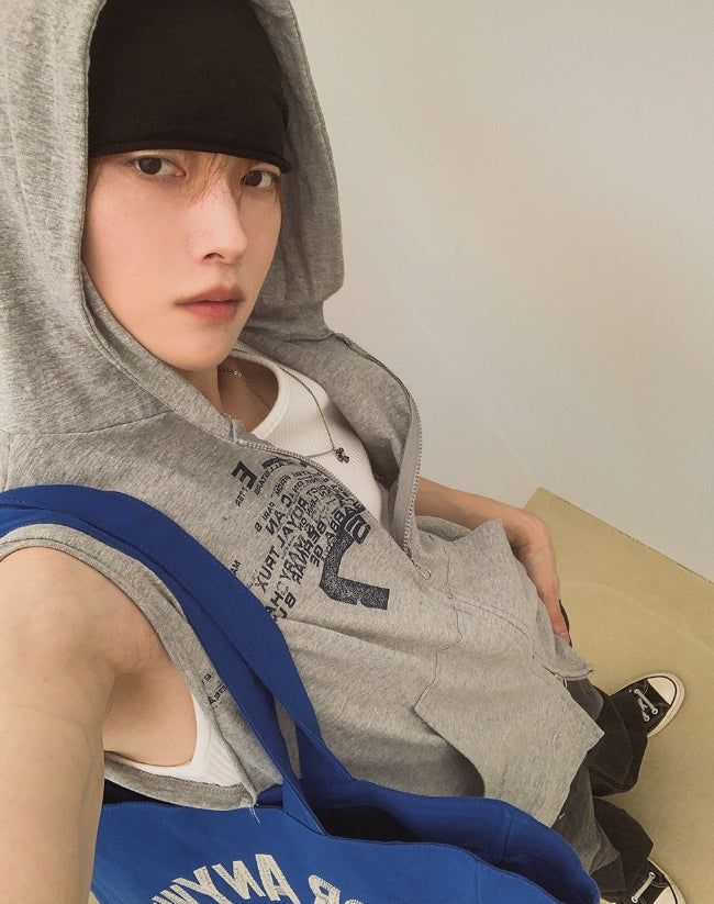 Seventh Lettering Hooded Zip-Up Vest