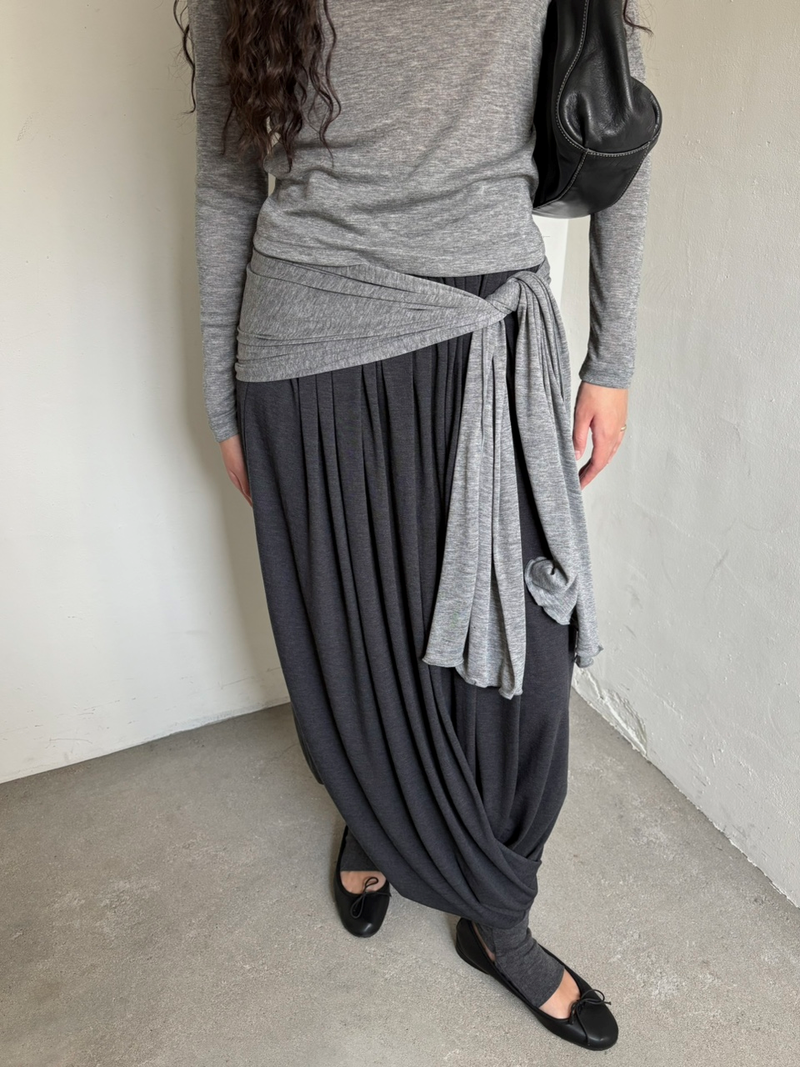 Bloom shirring skirt