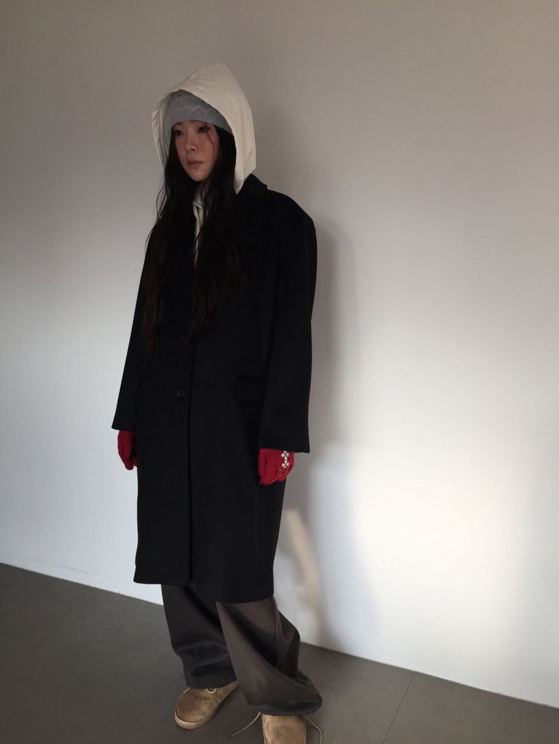 Wool Blend Essential Long Coat (2 Colors)