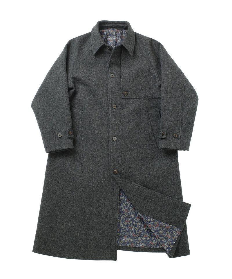 A NOTHING（アナッシング）の「ピュアウール 90 バルマカーン コート (Charcoal)（ジャケット/アウター）」