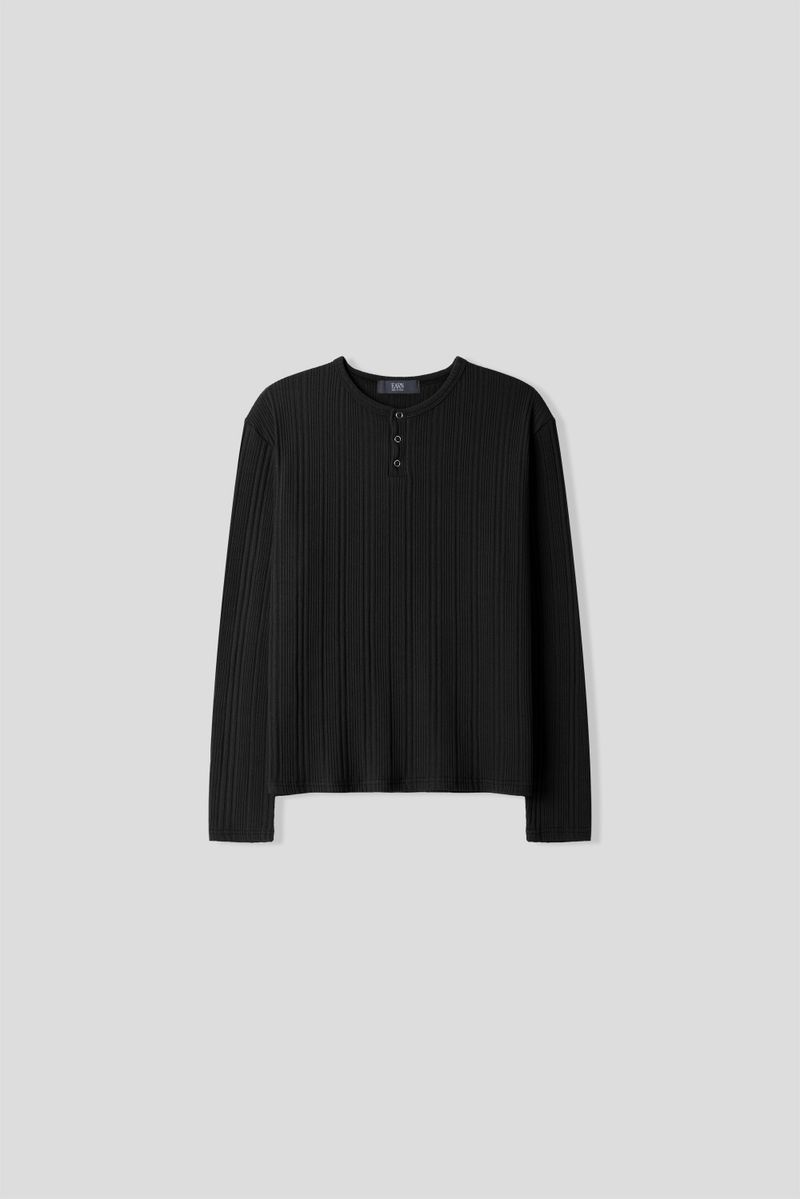 Corduroy Slim Henly Neck Long Sleeve