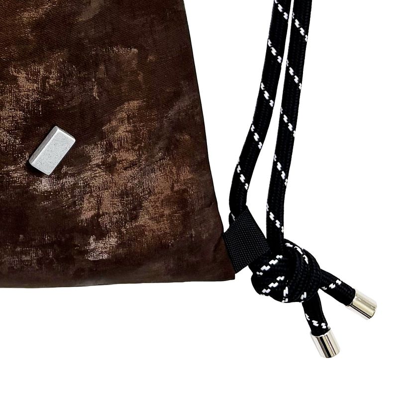 Silver Flower Gym Sack [Brown]