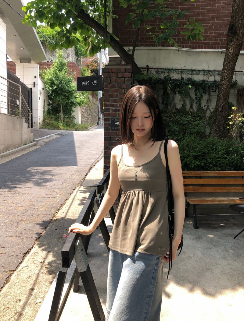 [ORIGINAL] Nev Shirred Ribbed Sleeveless