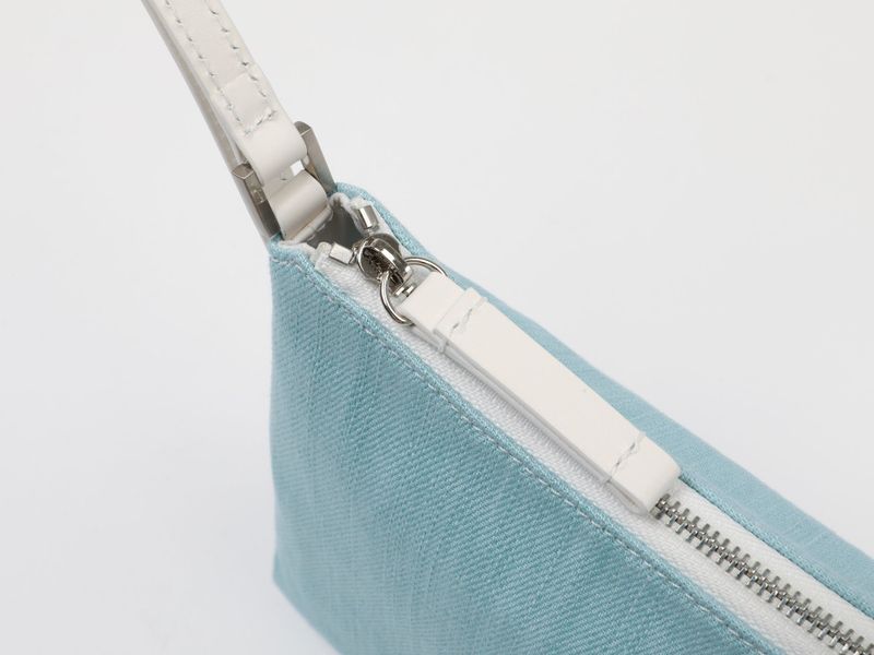 SIGNATURE LABEL DENIM HOBO BAG (MINT)