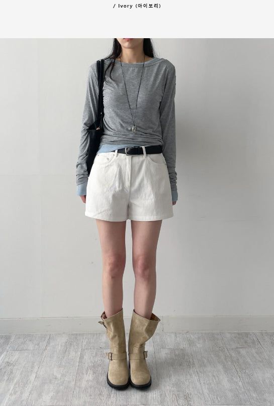INCHANT ME(インチャントミー)の「Slub Cotton Shorts(Pants)」
