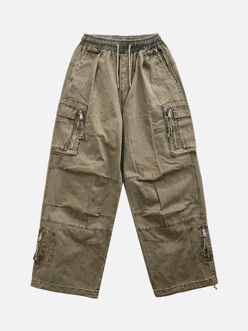 Bexer Multi-Pocket Wide Pants 3C