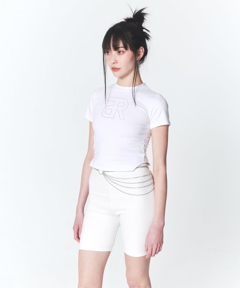 INPREP(インプレップ)の「Crystal Monogram T-shirt White(Tops)」