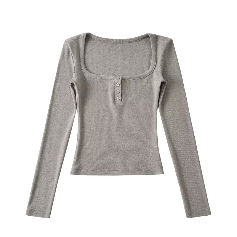 Cozy&Kitsch(コージーアンドキッチ)の「Eline Square Line Knit Top(Tops)」