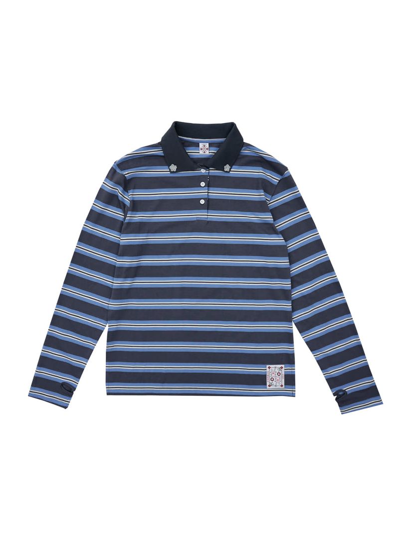 Stripe Rugby T-shirt (Charcoal)
