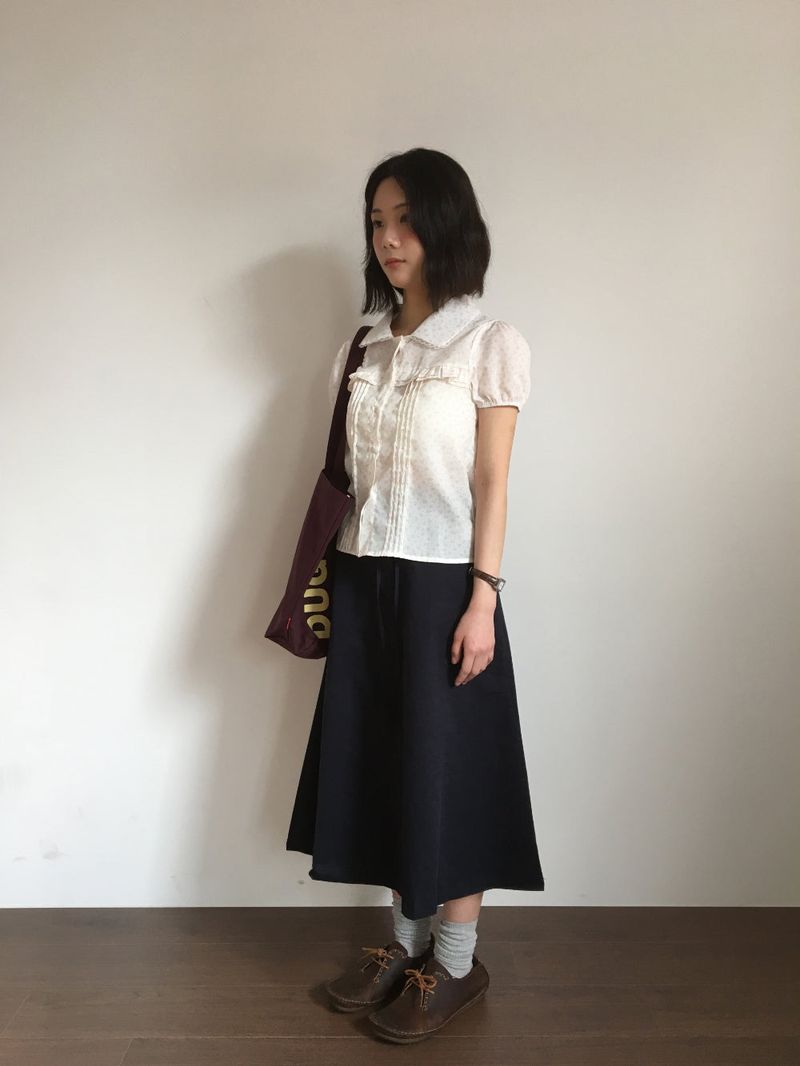 Anki Flora Frill Blouse (1color)