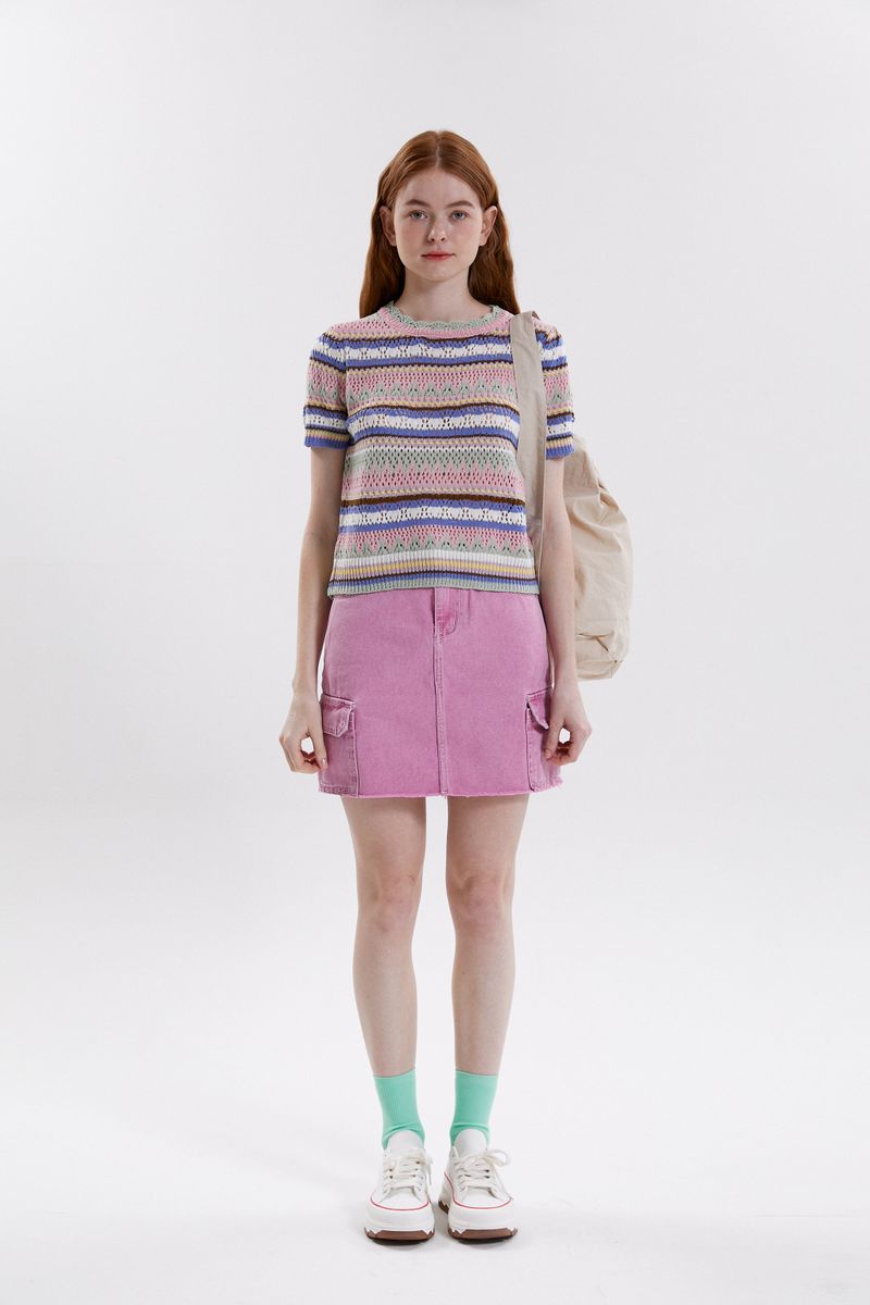 CARGO POCKET COLOR SKIRT