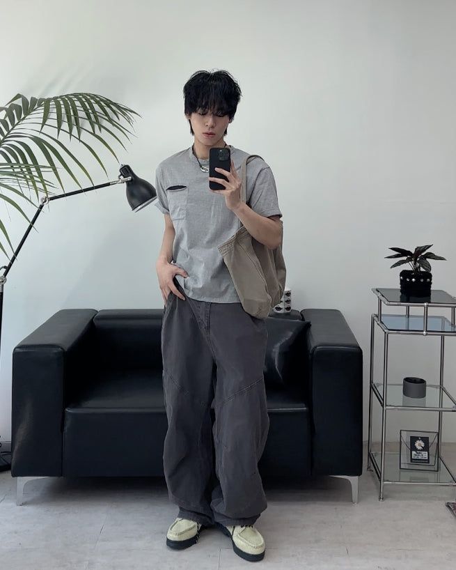 Fedon Curved Pocket Dyeing Pants