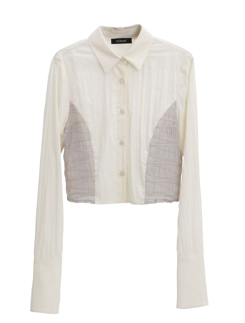 WAVY CROPPED SHIRT