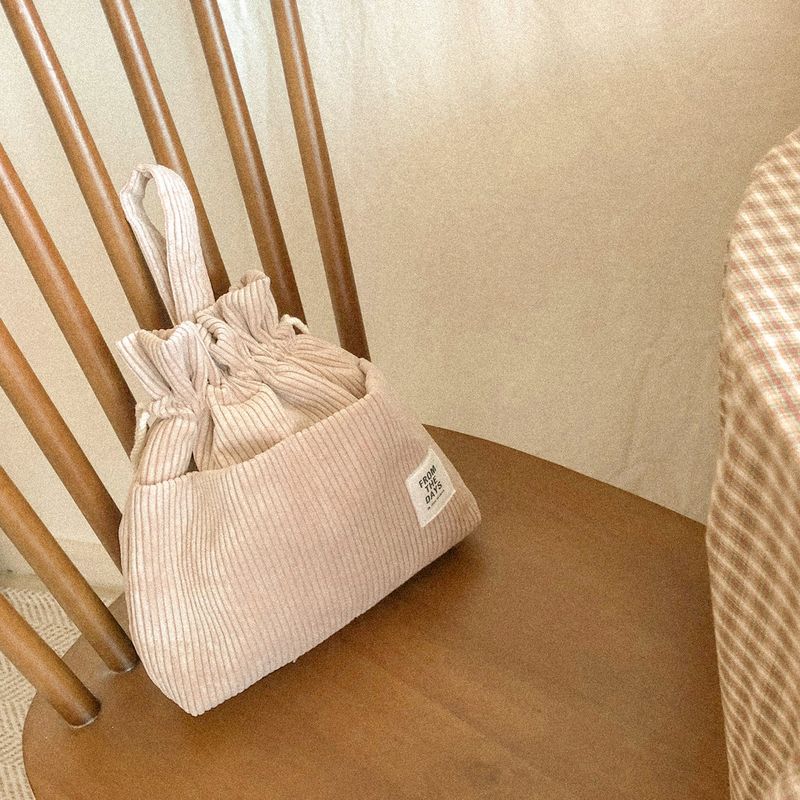 【MADE】Corduroy Pouch Bag - Beige