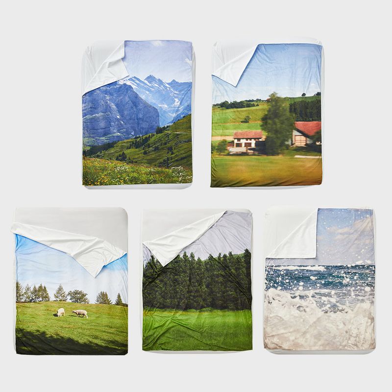 photozeniagoods（フォトゼニアグッズ）の「Jeju, Swiss, Gangwondo blanket L size 7 design（Fashion Accessories）」