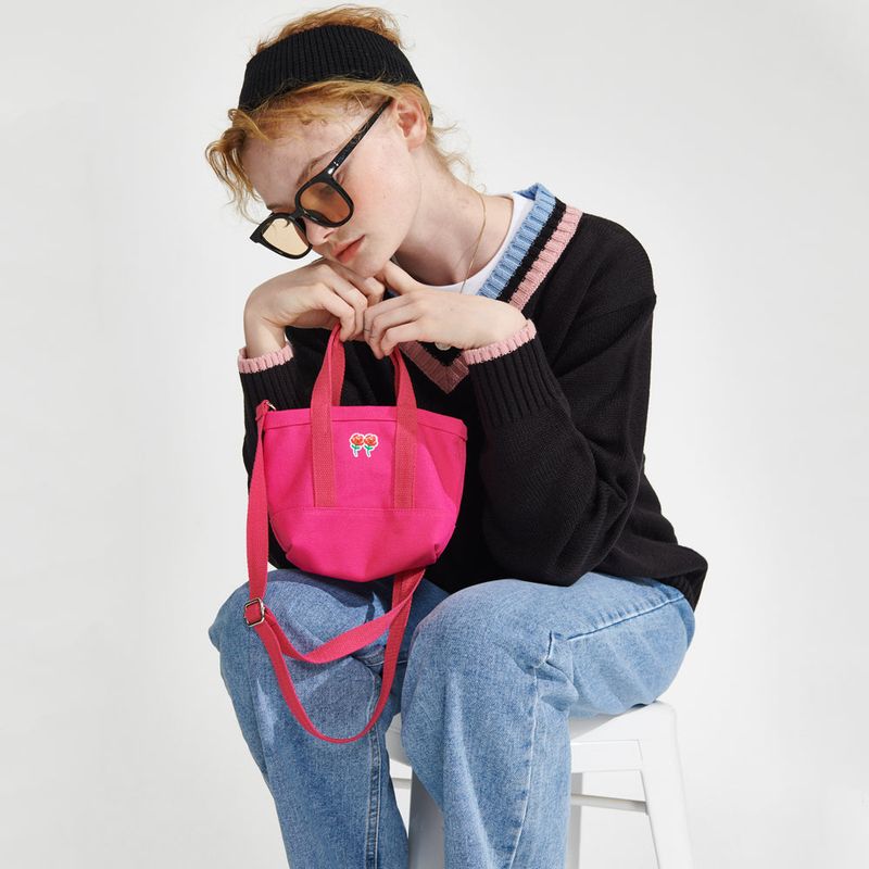 Logo mini cross bag [Magenta]