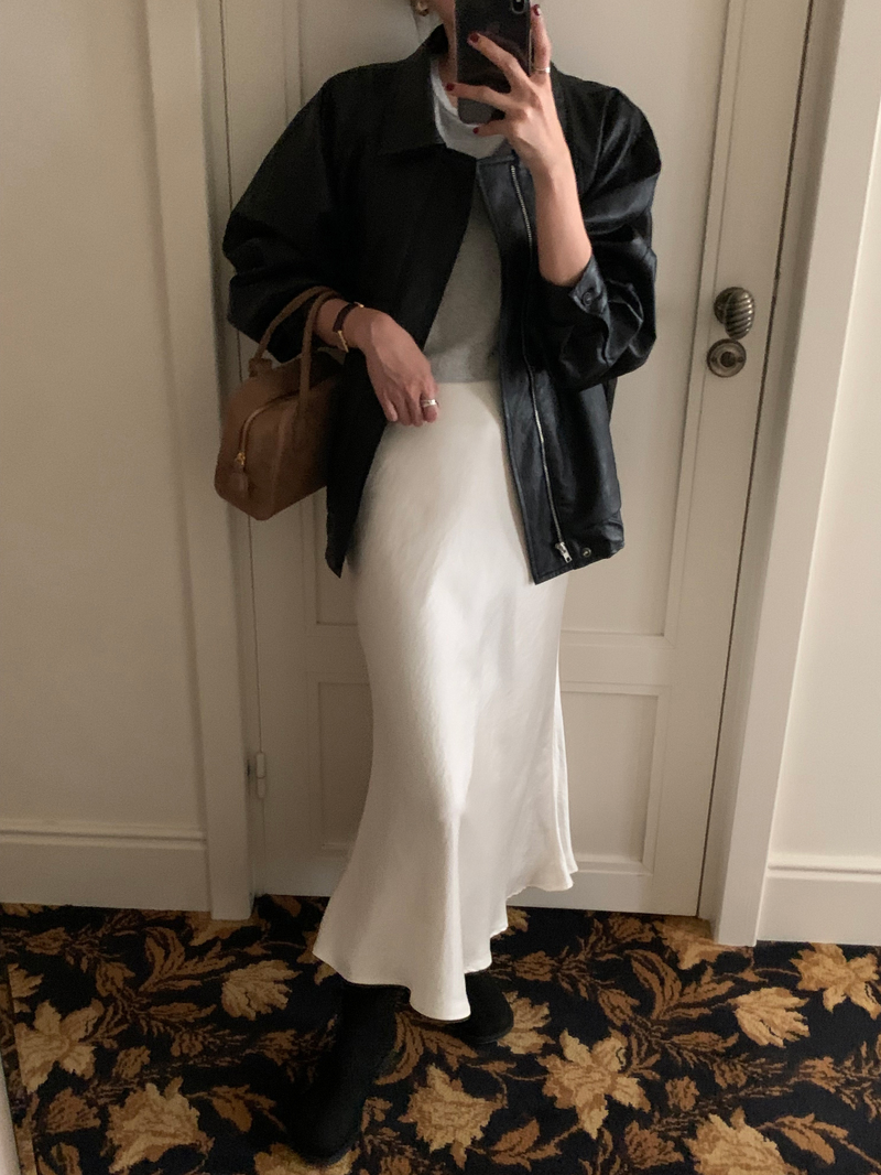 [MADE] SILKY SATIN SKIRT
