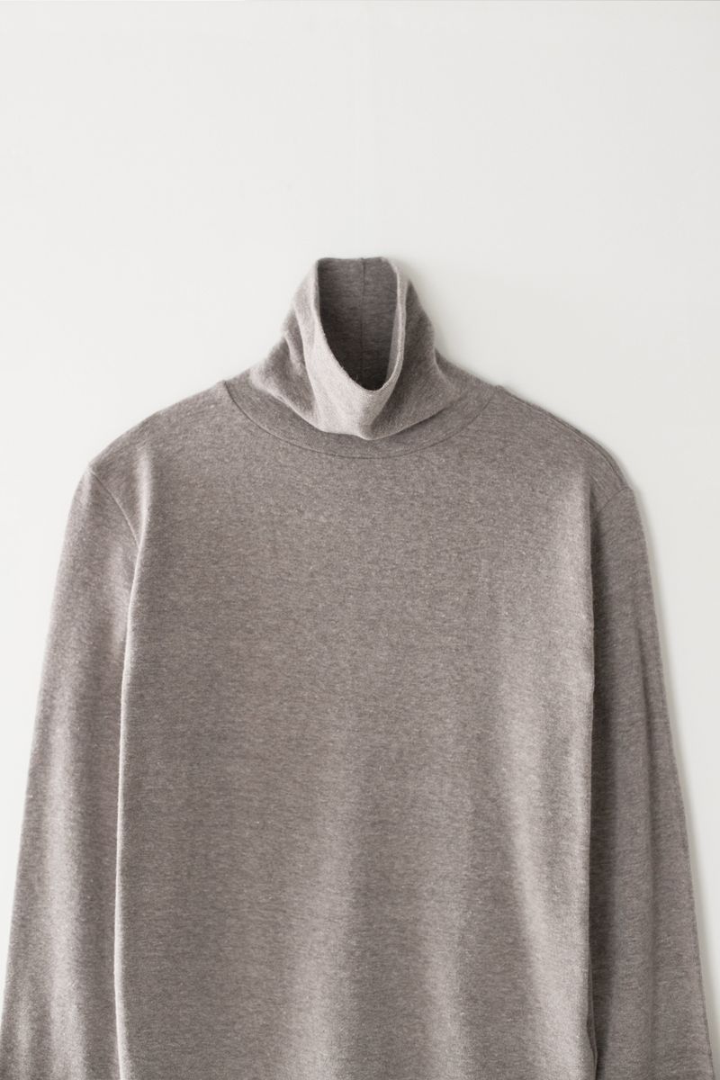 Basic turtle neck T-shirts (Mocha)