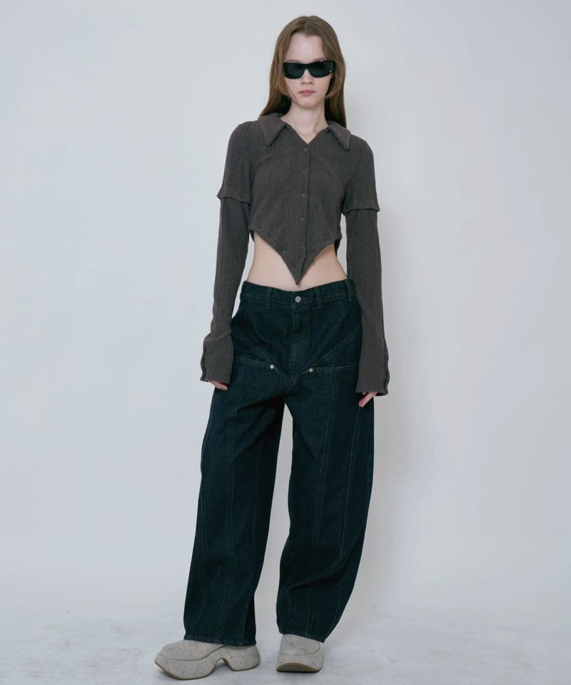 VIAVANDA（ヴィアヴァンダ）の「COLOR BLEACH WIDE DENIM PANTS（Pants）」