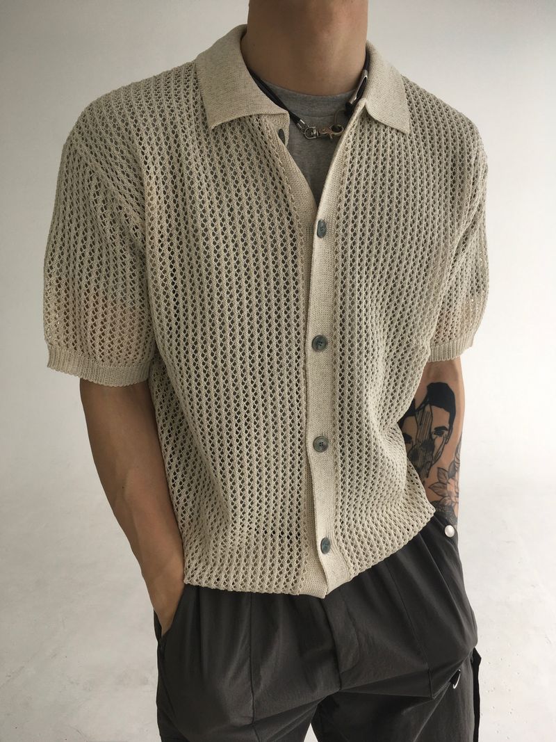 EGONLEO(エゴンレオ)の「bagel punching cardigan(2colors)(Tops)」